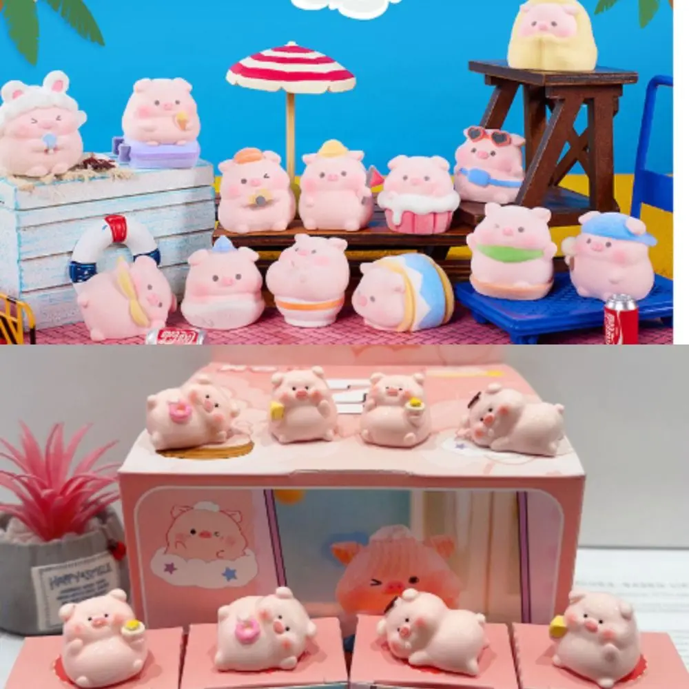 Новая фигурка мультяшной розовой свиньи из смолы дорожный дневник серия