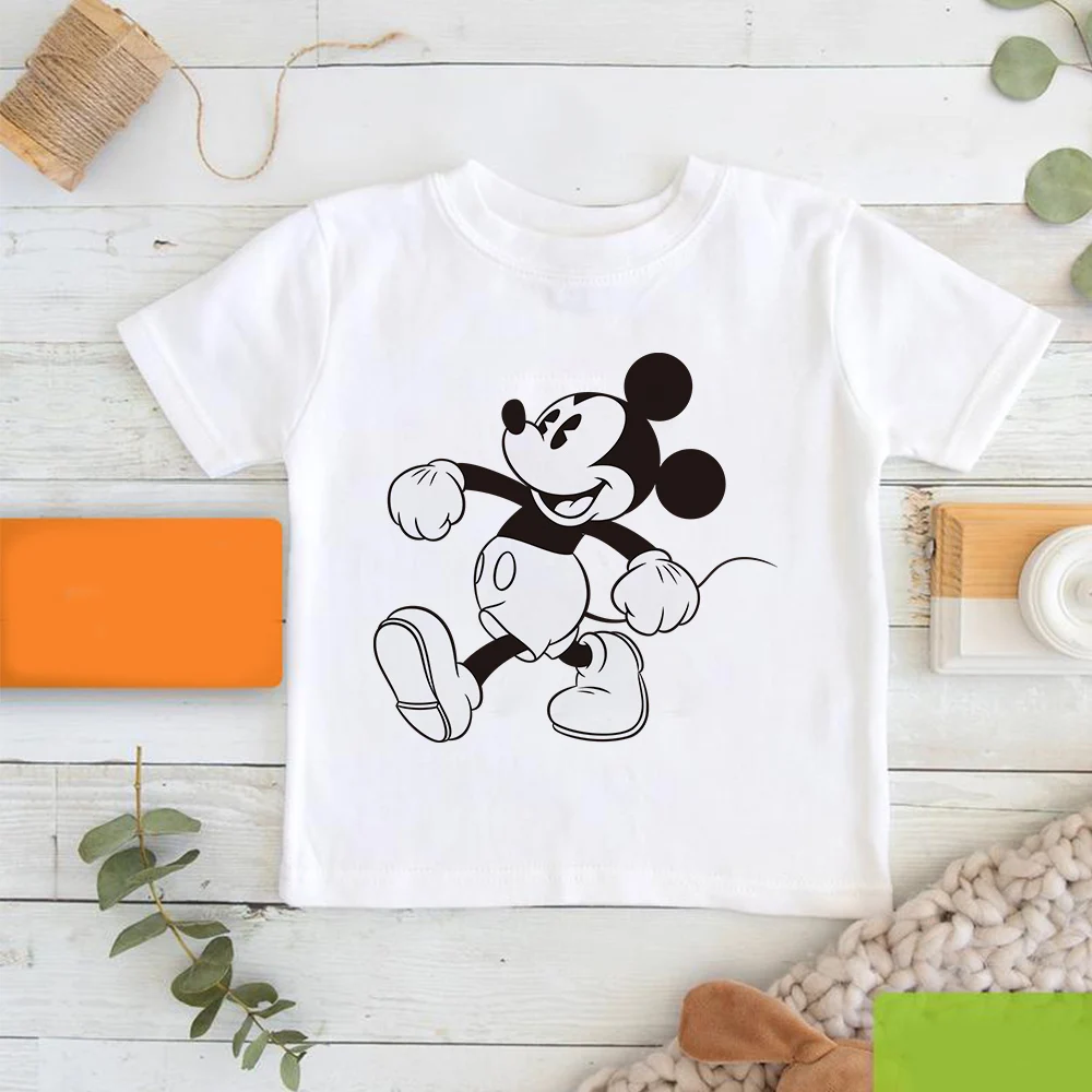 

Funny Print Mickey Mouse Graphic Disney Kids T-Shirt Harajuku Outdoor Style Child T Shirt Dropship Cartoon Graphic Tops Clothes