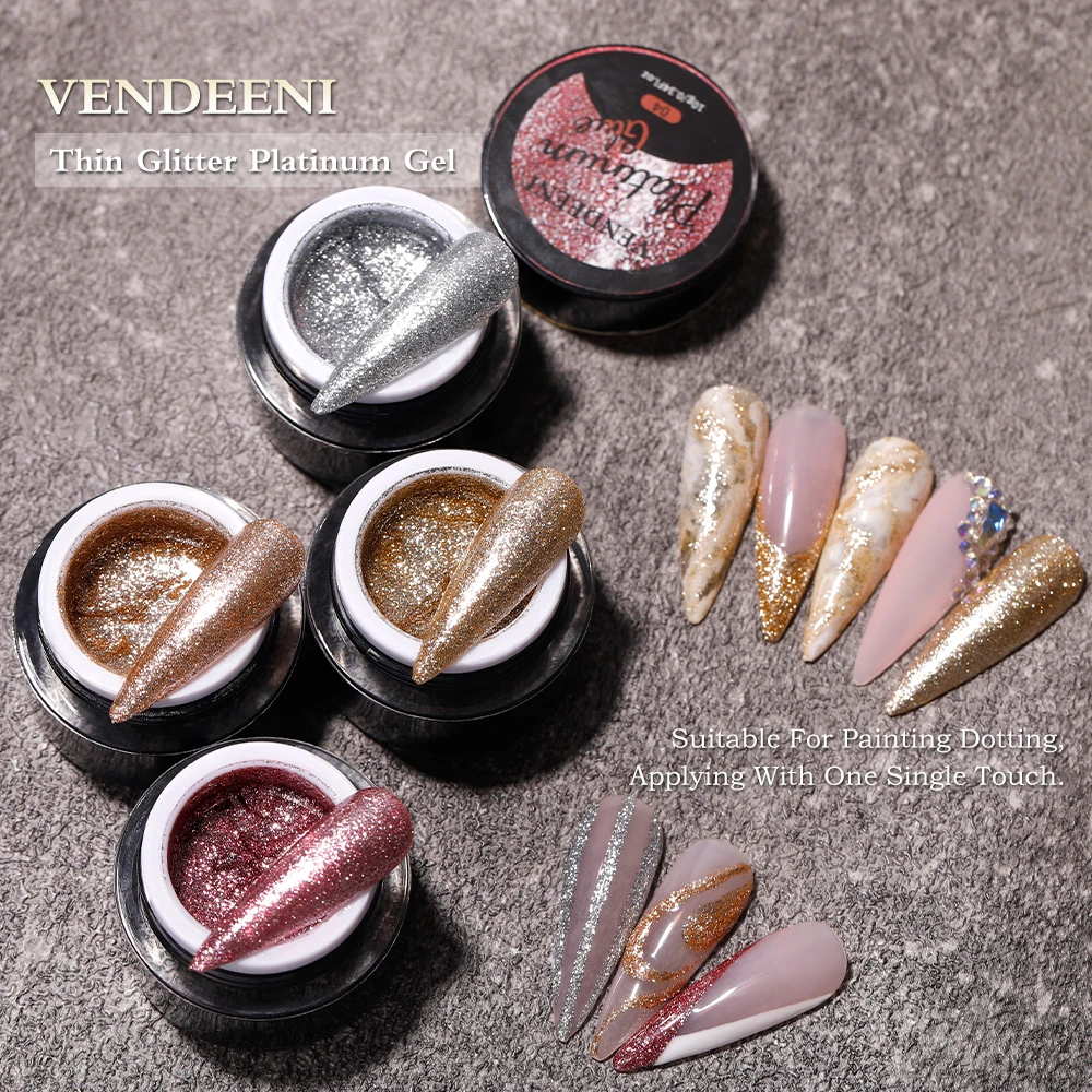 4PCS/Set New Nail Art  Mermaid Opal pearl series seashell Powder Gel Polish Enamel UV Gel Glitter Platinum Nail Polish Lacquer