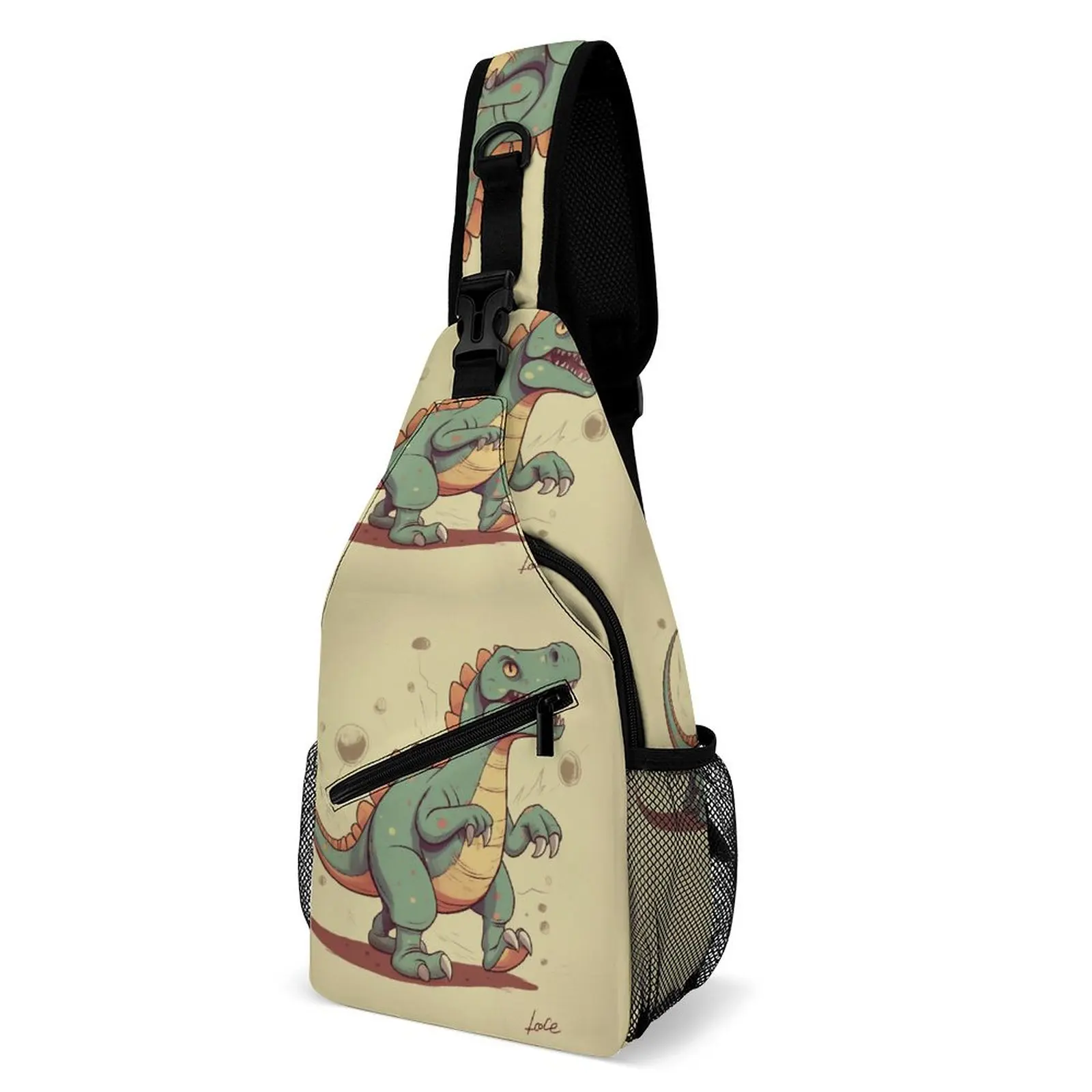 

Dinosaur Shoulder Bags Gouache Cartoon Modern Chest Bag Men Trekking Running Sling Bag Phone Designer Crossbody Bags