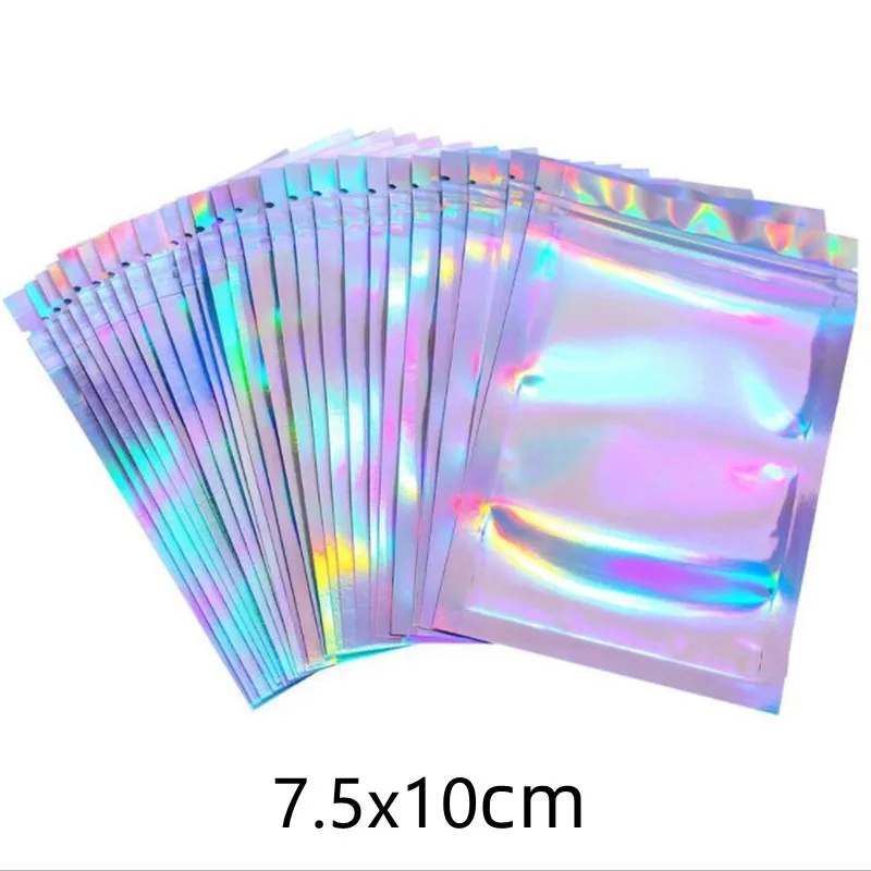 

Прозрачные лазерные пакеты с замком для украшений, 10 шт.