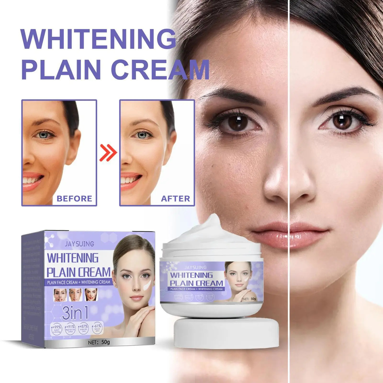 

Отбеливающий крем для лица, 50 г, средство для удаления темных точек, крем для отбеливания влаги, косметика для женской кожи, L6S1