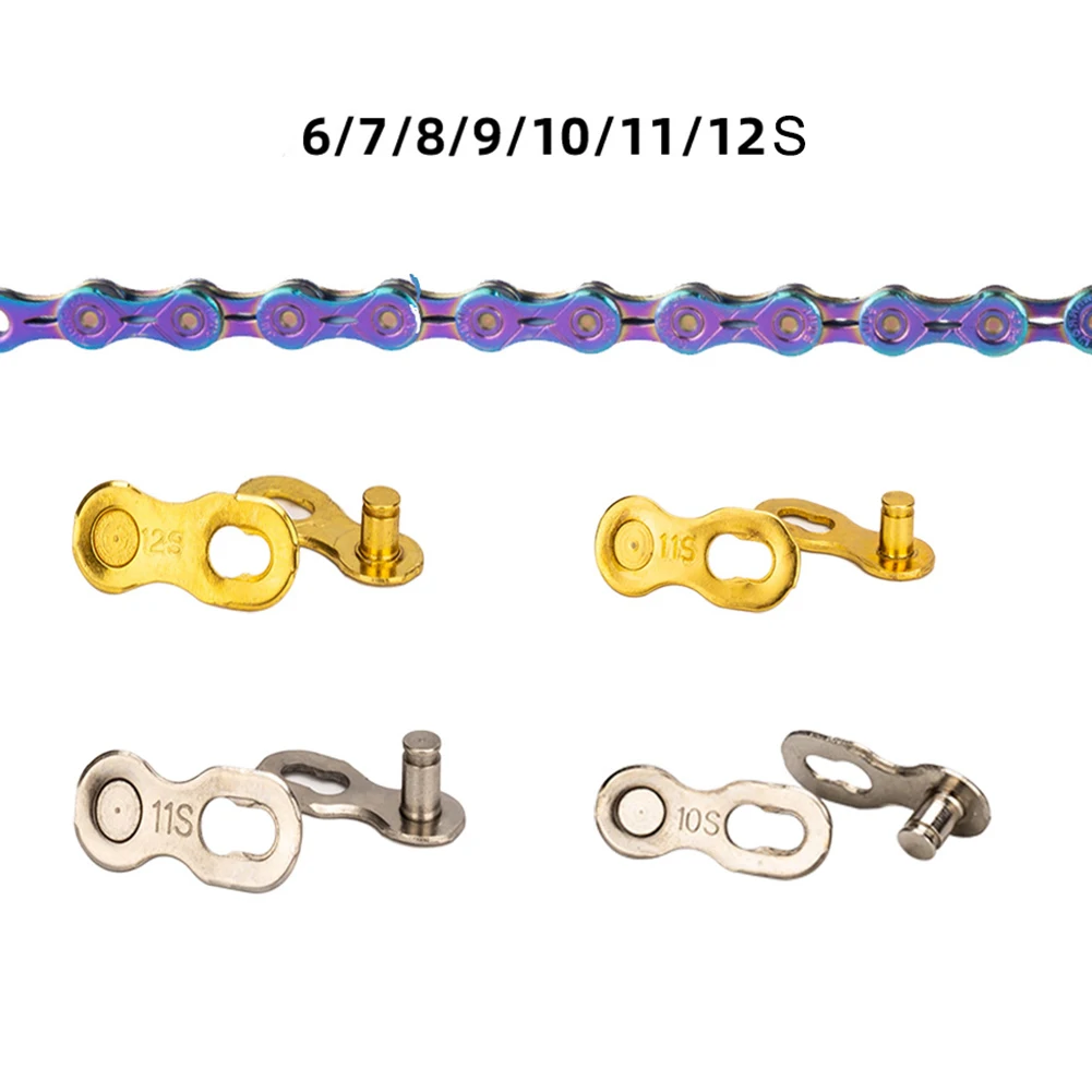 

Bike Chain Buckle Bicycle Golden Chain Buckle 8/9/10/11/12 Speed Chain Quick Release Buckle Bicycle Parts