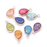15pcs emperor stone natural stone waterdrop pendant for jewelry makingdiy necklace earring accessory gift party wholesale11x20mm