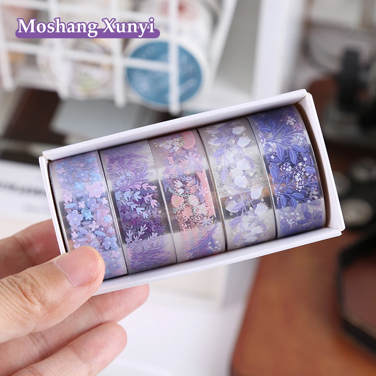 

Прозрачная лента Васи с цветочным рисунком