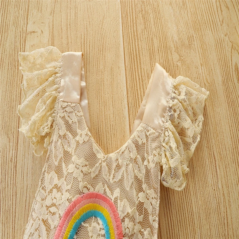 Комбинезон для новорожденных девочек сетчатые кружевные комбинезоны с круглым