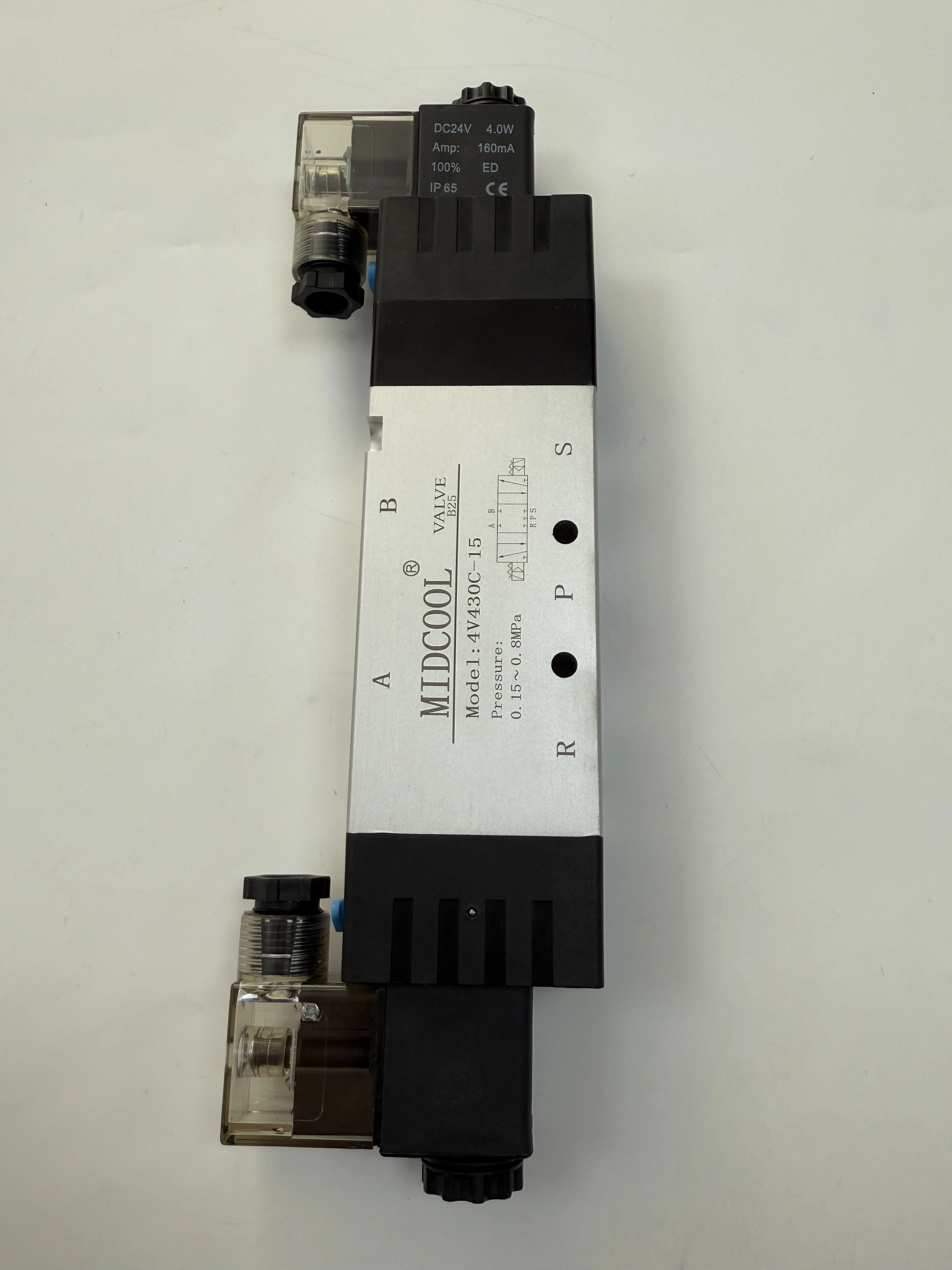 Электромагнитный клапан MIDCOOL 5/2 5/3-ходовой для 4V410-15 4V420-15 4V430C-15 4V430E-15 4V430P-15