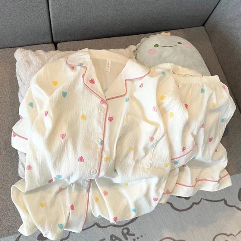 Летние женские пижамные комплекты костюм с шортами и коротким рукавом для