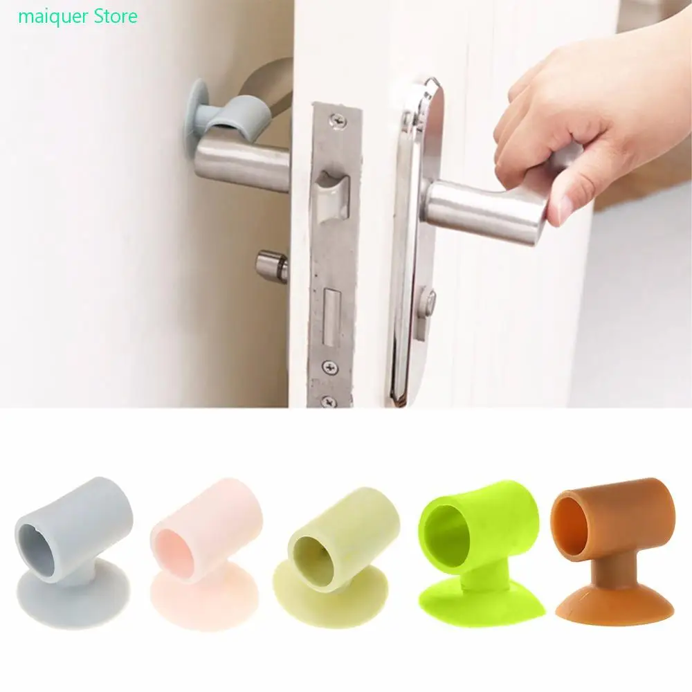 

1PC Practical Door Handle Silicone Anticollision Sucker Home Door Protecting Pad Mute Silencer Suction Door Stops Mats