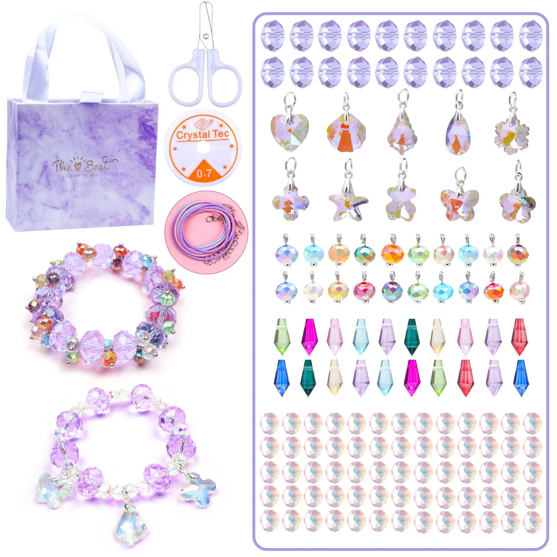 

Children's Bracelet New Fashion Trend Products child's DIY Bracelet Charm Pendant Colorful Beads Girls Gift