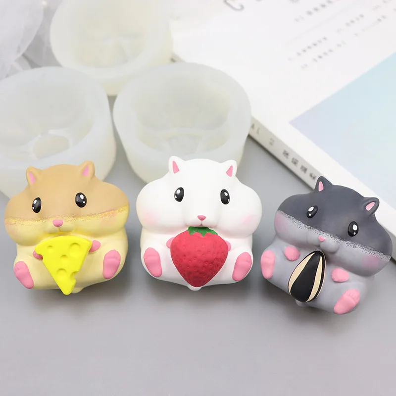 

3D Cute Hamster Silicone Pastry Mold Diy Mouse Shape Kitchen Fondant Chocolate Cake Decor Baking Tools Candle Soap Resin Mould