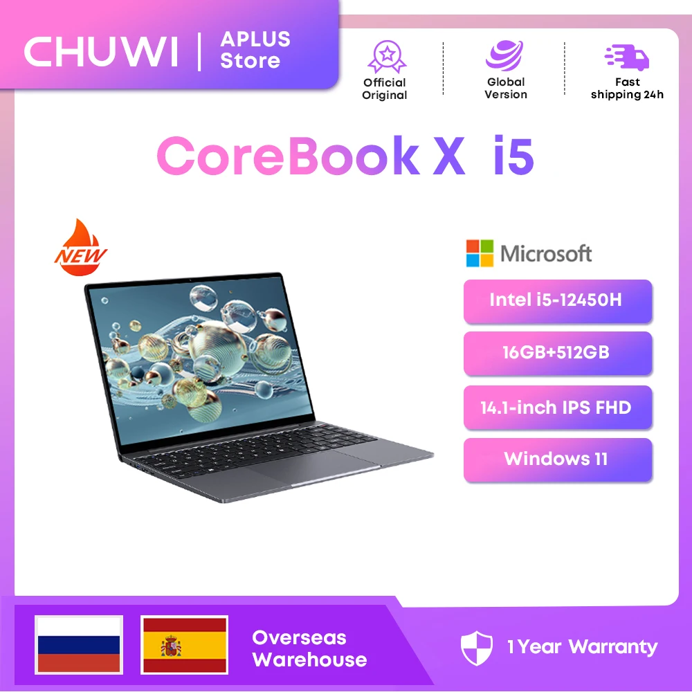 Ноутбук CHUWI CoreBook X Intel i5-12450H 16 ГБ 512 ГБ SSD | AliExpress