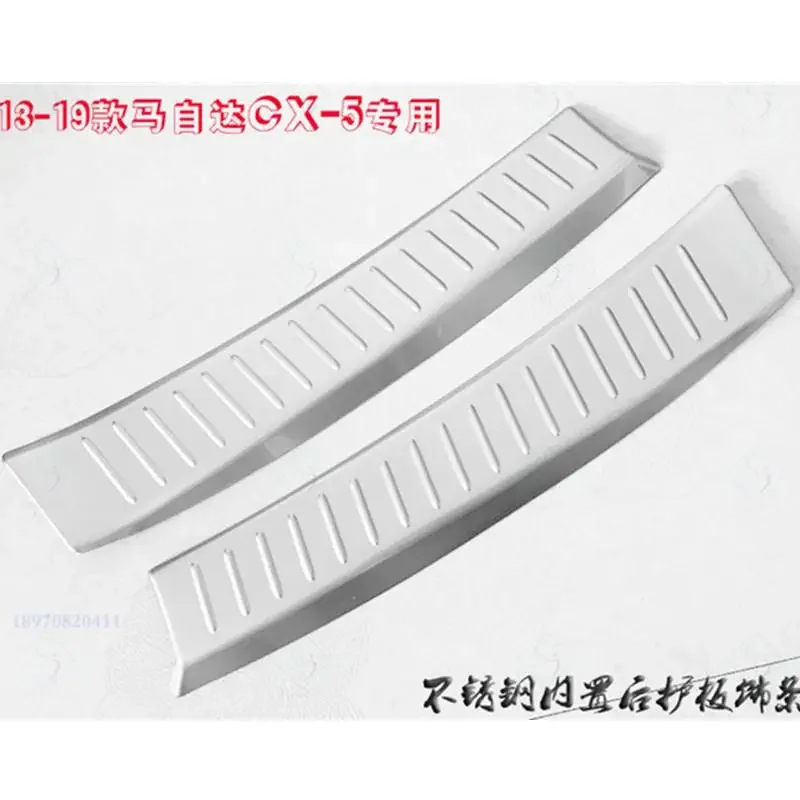 

Стайлинг автомобиля, внутренняя защита заднего бампера из нержавеющей стали, накладка на порог багажника для Mazda CX-5 CX5 2012 2013 2014 2015, аксессуары