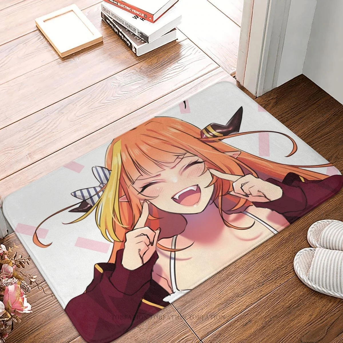 

Comic Hololive Kitchen Non-Slip Carpet Kiryu Coco_1 Flannel Mat Welcome Doormat Home Decor Rug