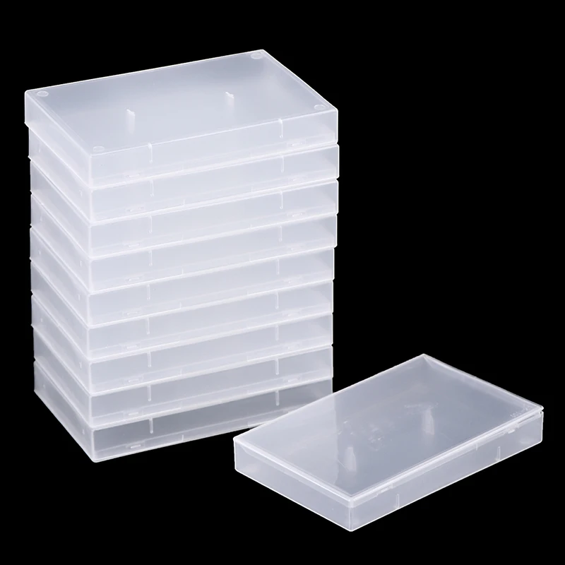

10Pcs Recording Blank Cassette Case Audio Storage Box Plastic Dustproof Box Translucent Poker boxs