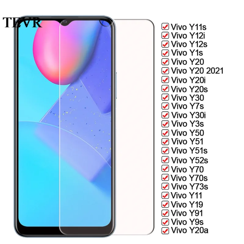 

Glass For Vivo Y11s Y1s Y11 Y12i Y19 Y20 Y20i Y20s Y20a Y30 Y3s Y30i Y50 Y51 Y52s Y7s Y70 Y70s Y73s Y89 Y90 Y91 Protector Cover