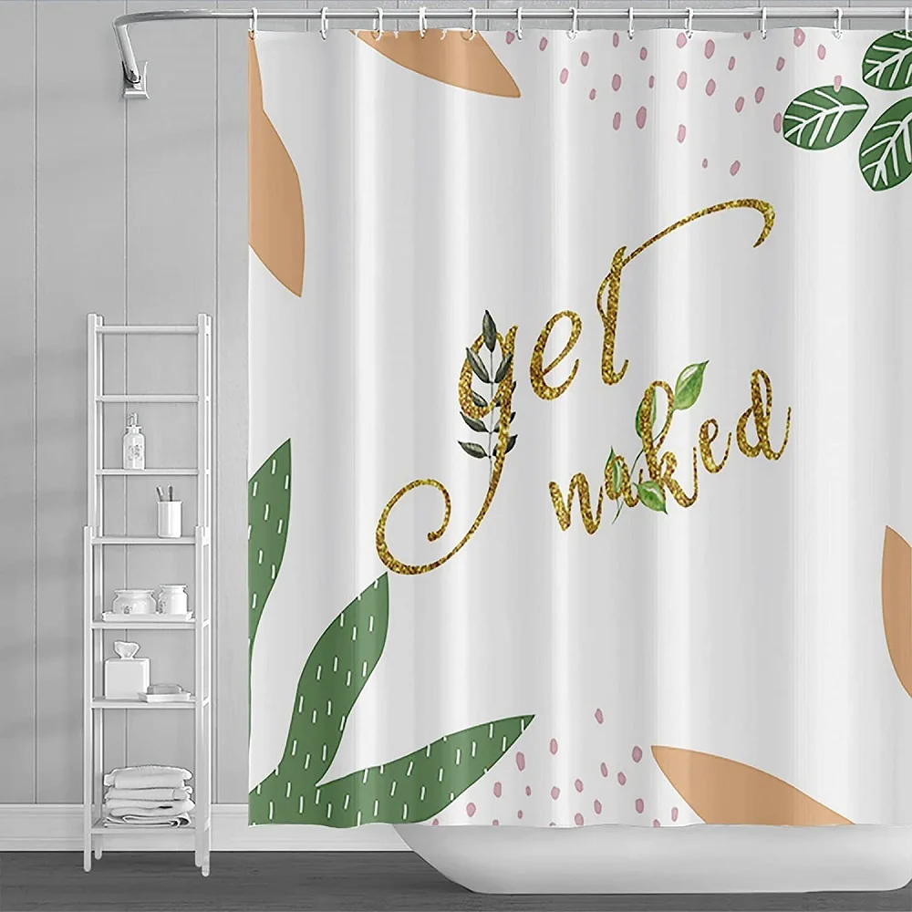 Штора для душа с абстрактным изображением водонепроницаемая тканевая занавеска