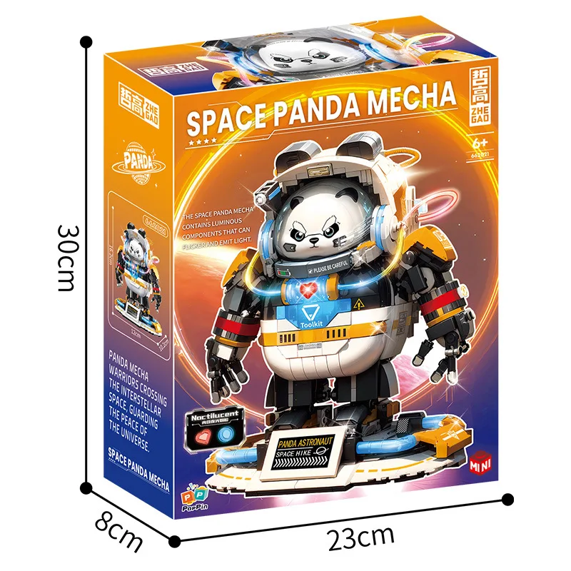 Zhegao MINI строительный блок Меха Панда