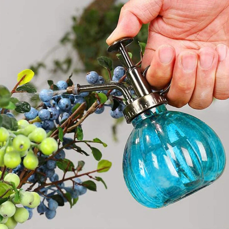 

Gardening Plant Watering Cans Retro Antique Copper Kettle Small Watering Can Pumpkin Glass Gardening Water Cans Garden Supply