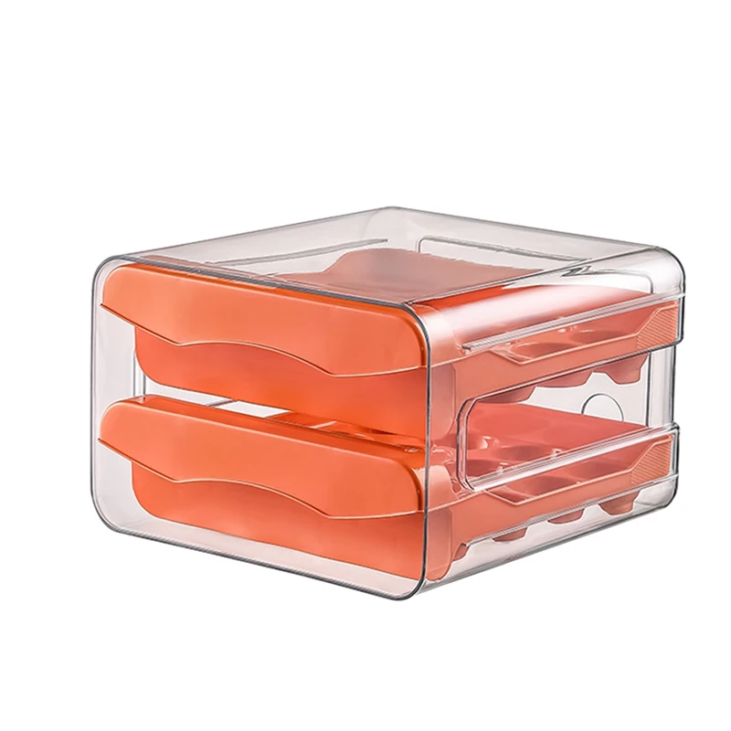 

Контейнер для хранения яиц с 32 ячейками, прозрачный Двухсекционный холодильник, домашний кухонный держатель для яиц