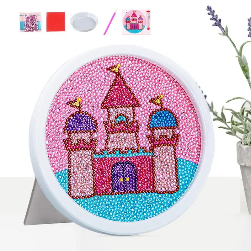 

Наборы для творчества, Детские хрустальные Мультяшные картины, наклейки, художественный набор, Детский милый дисплей, творчество для украшения стен, портативный