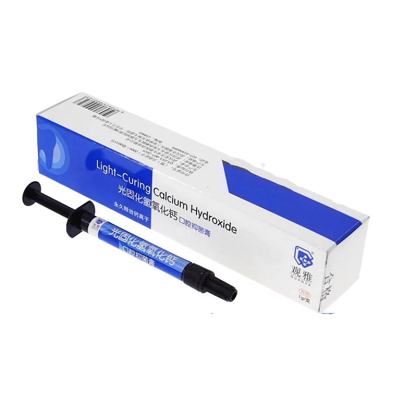 

Dental Light Cured Calcium Hydroxide Bacteriostatic Paste Root Canal Bottom Cap Medulla 1g/ Piece