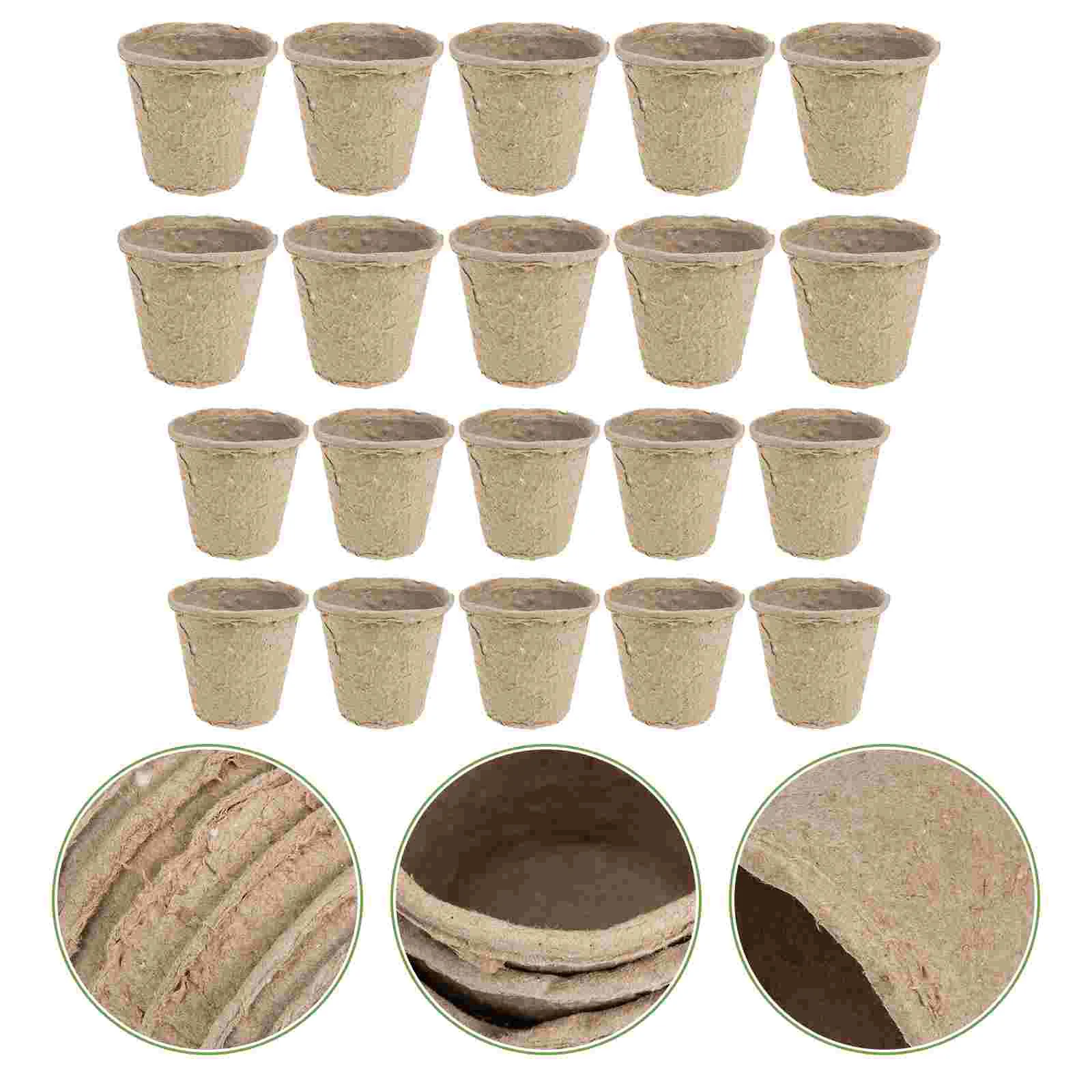 

40 Pcs Paper Pulp Planting Cups Plant Starters Nursery Cup Holders Nursery Cups
