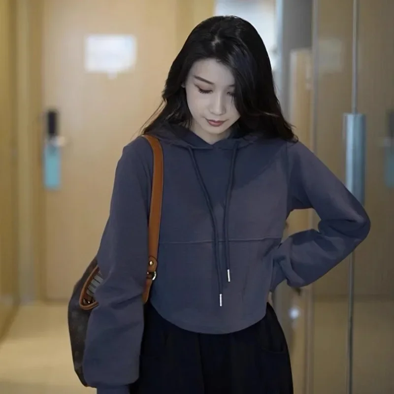 Casual Sports Suit Women's 2024 Autumn New Elegant Hooded Sweatshirt And Ninemore Harem Pants Age-Reducing 2-Piece Set