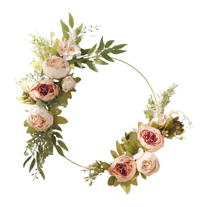 

Peony Wreaths For Front Door Wedding Decor Flowers Peony Handmade Table Centerpiece Garland Hanging Wreath Home Decoration