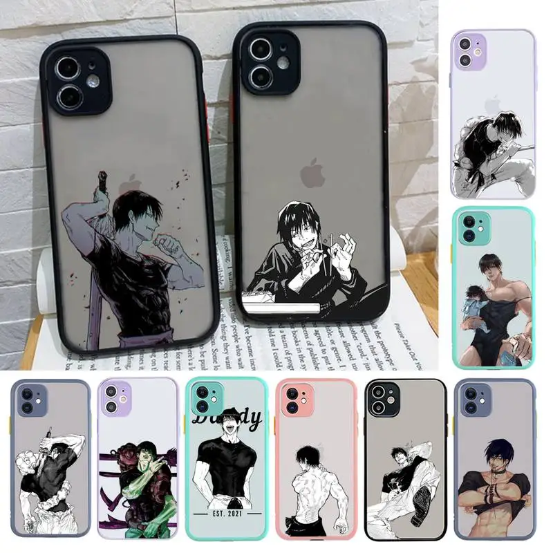 

Toji Fushiguro Jujutsu Kaisen Phone Case for iPhone X XR XS 7 8 Plus 11 12 13 pro MAX 13mini Translucent Matte Case