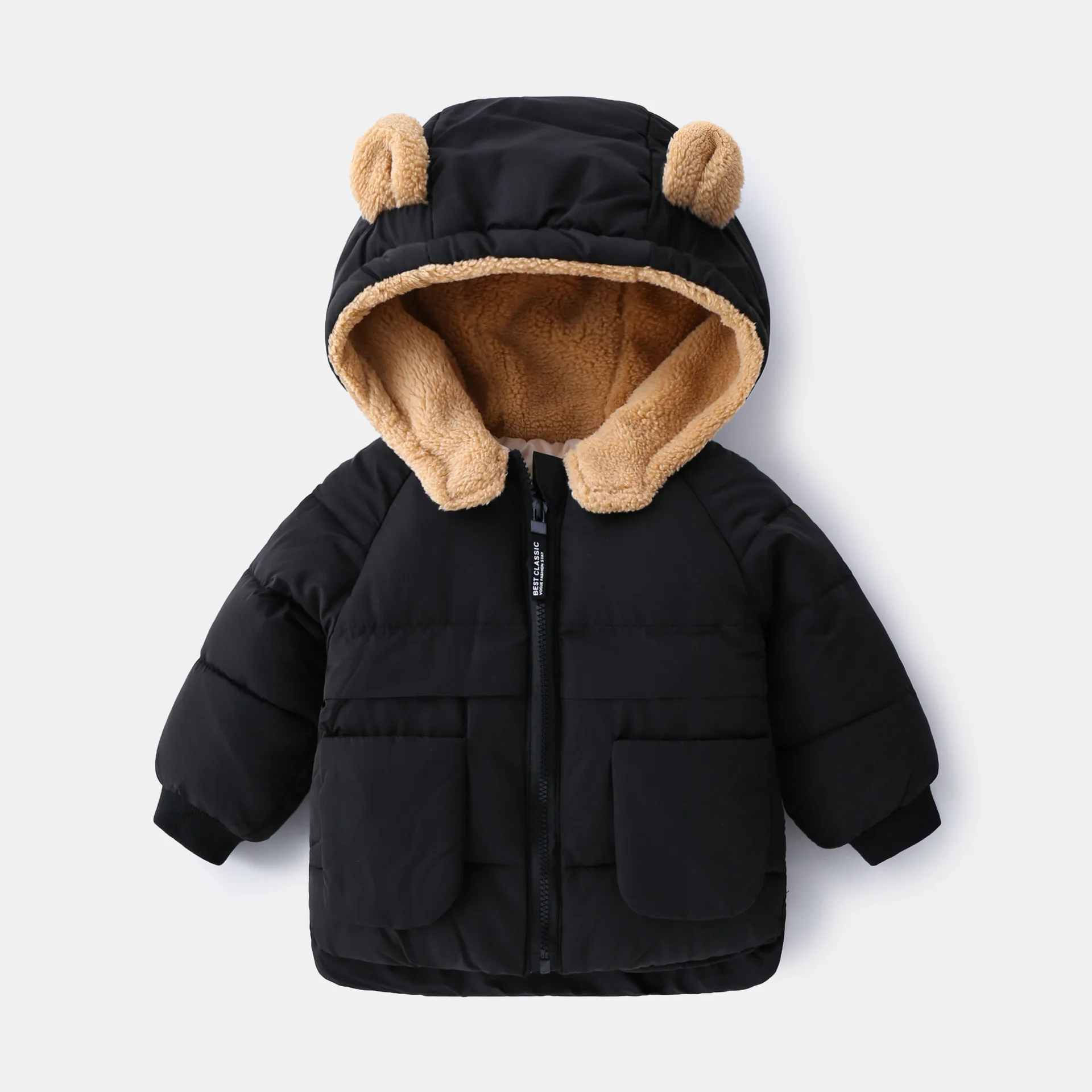 

Осеннее пальто для девочек и мальчиков, верхняя одежда, детская куртка 2023, Зимняя парка для мальчиков 1-6 лет, детские парки с мультяшными ушками медведя для маленьких детей в Корейском стиле
