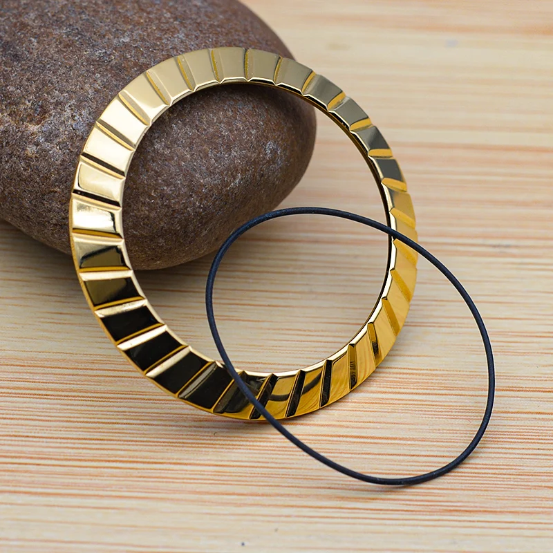 41mm*32mm Wavy Watch Case Steel Ring Plating Seiko Watch Bezel Fits Seiko SKX007 SKX009 SKX011 SRPD Arc Fashion Bezel Polished