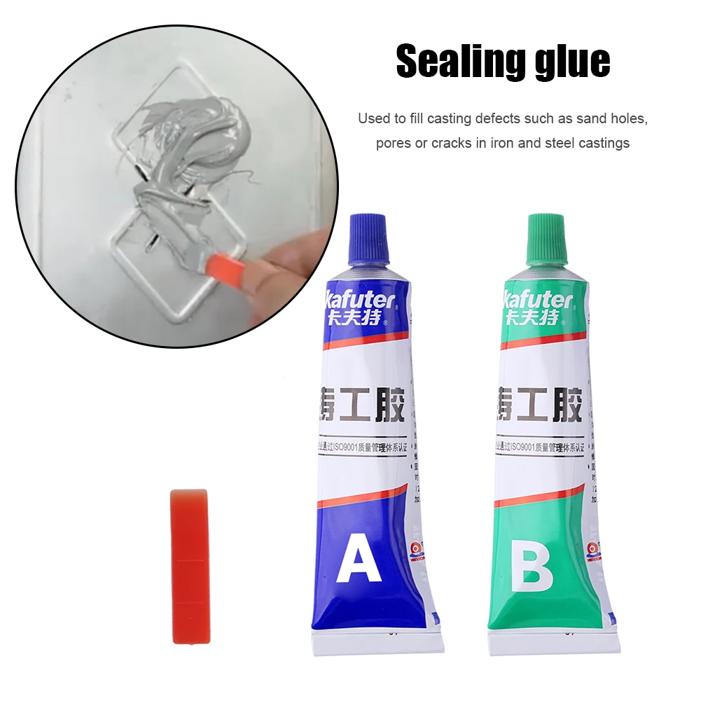 

2pcs A + B Metal Repairing Adhesive Super Glue Iron Steel Auto Radiator Water Tank Leakage Plugging Sealing Welding Glue