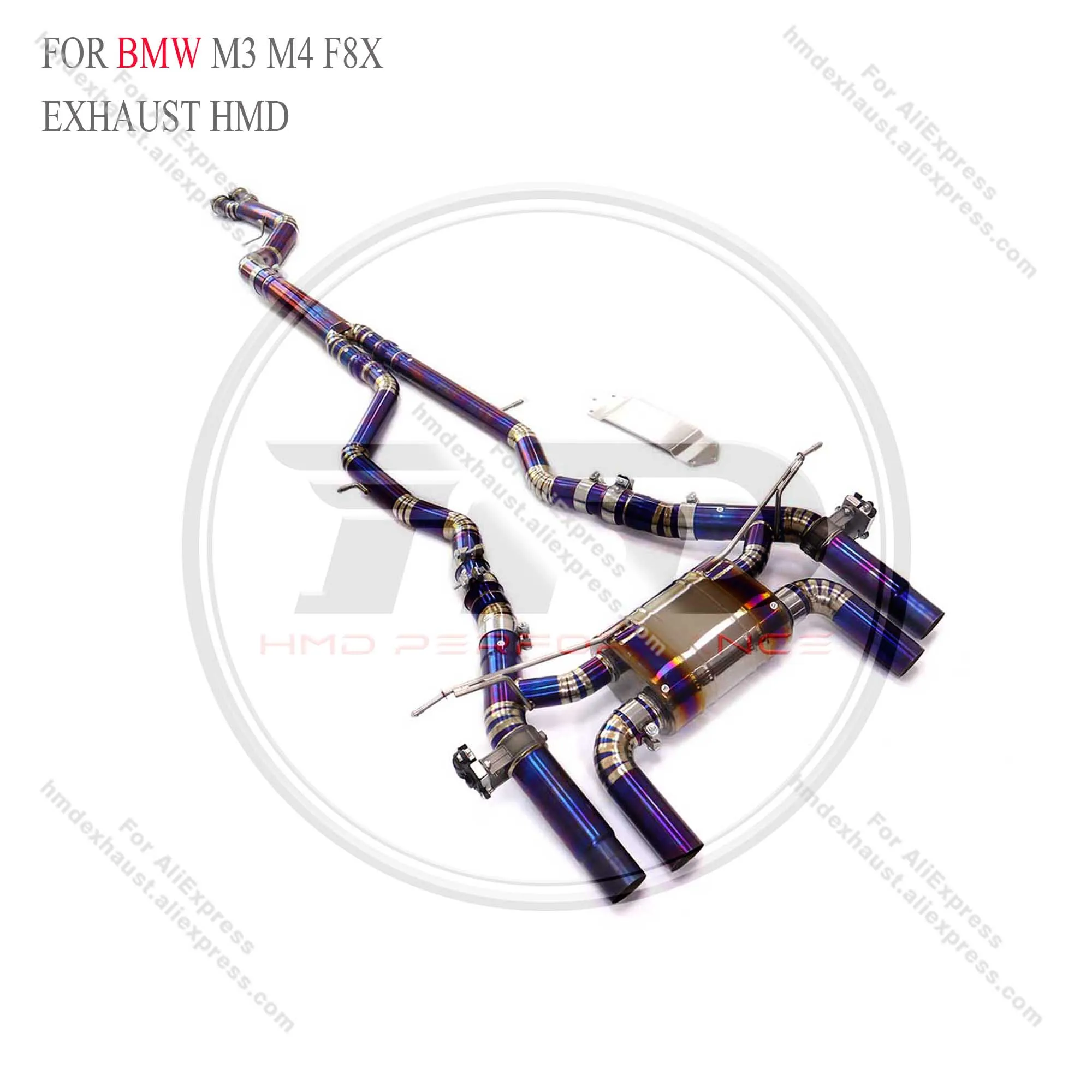 Заводская титановая выхлопная система HMD средняя труба для BMW M3 M4 F8X глушитель