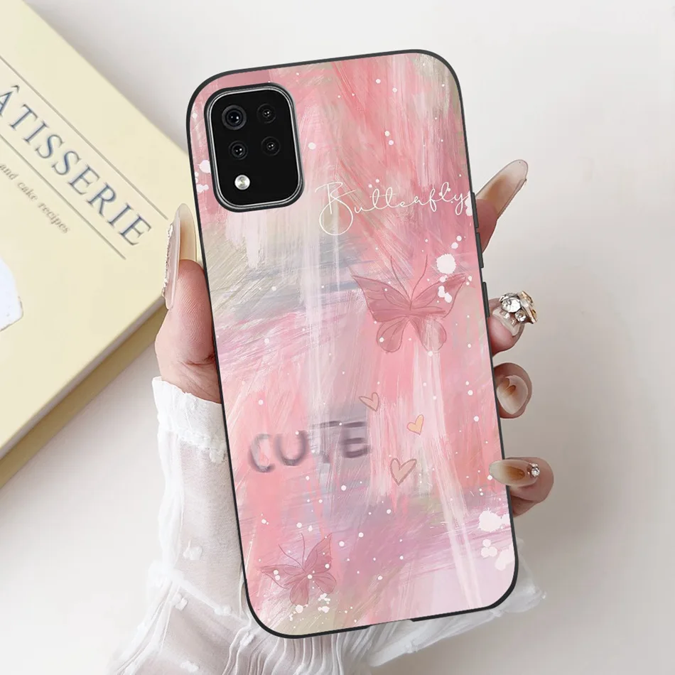 Фото Для LG K42 K52 K62 K62 + новый чехол для телефона с милым мультяшным цветочным принтом для LG K62 Plus K42 K52 (Бразильский), черный силиконовый мягкий чехол №3