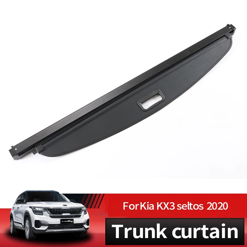 

Trunk Storage Partition Board Curtain For Kia KX3 Seltos 2020 Cargo Cover Parcel Shelf Sound Insulation Privacy Car Interior