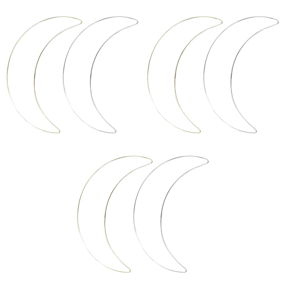 

6 pcs Catcher Metal Rings Golden Moon Ring Floral Embroidery Ring for DIY Dreamcatcher Macrame Ramadan Crafts