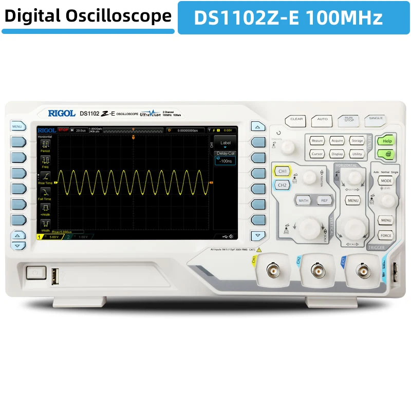 

DS1102Z-E цифровой осциллограф, генератор входных сигналов 100 МГц * 2, Ana-log, частота дискретизации 1 Гвыб/с, 7-дюймовый ЖК-дисплей