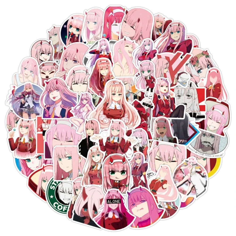 

Sexy Anime Beauty Stickers 100 Cute DARLING In The FRANXX Cartoon Anime Two-dimensional Stickers Kawaii Gifts for Friends