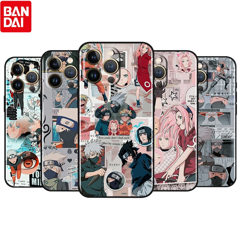 

Anime Cool NARUTO Boys For Apple iPhone 13 12 11 Pro Max Mini XS Max X XR 6 7 8 Plus 5 SE2020 TPU Soft Silicone Black Phone Case