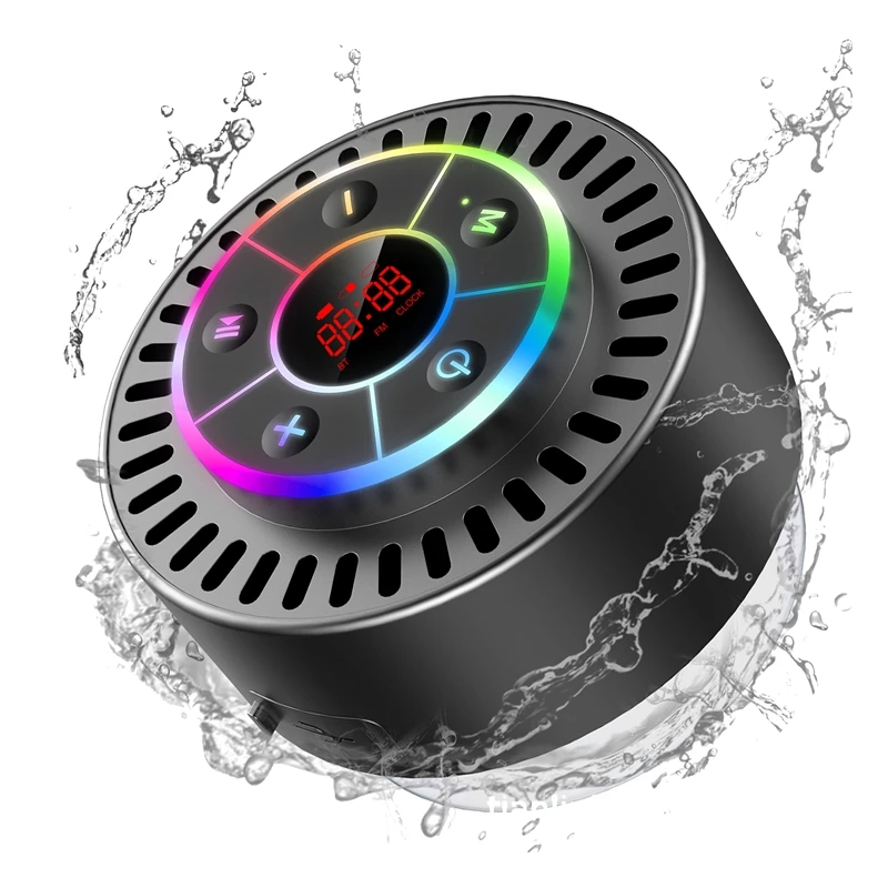 Bathroom Waterproof IPX7 Bluetooth Speaker Subwoofer Handsfree Car Loudspeaker With FM Radio Soundbar