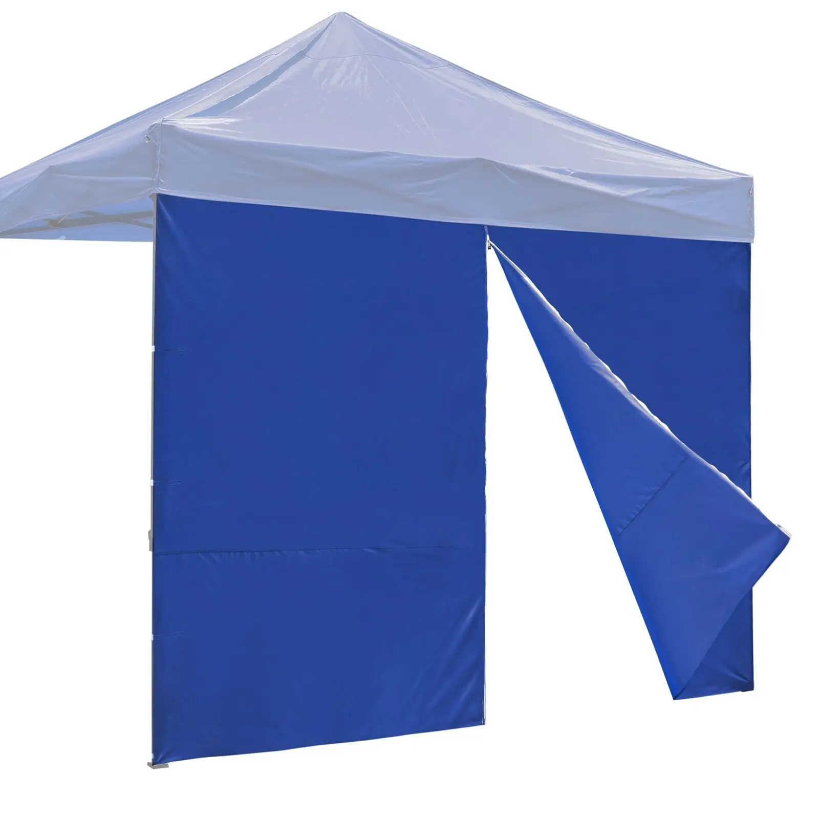 10x7 Ft UV30+ Protection Canopy Gazebo Zipper Full Size Side Wall/Blue