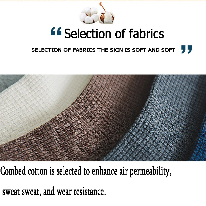 High Quality Men Organic Cotton Harajuku Business Socks Fall Winter Comfortable Combed Cotton Mid-Tube Socks Classic Gift Socks