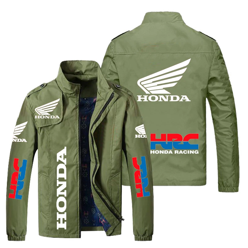 

Autumn Winter Jacket Motorcycle Honda HRC Racing 3D Printed Harajuku Streetwear Men's Motorcycle Sports Coat Long Sleeve