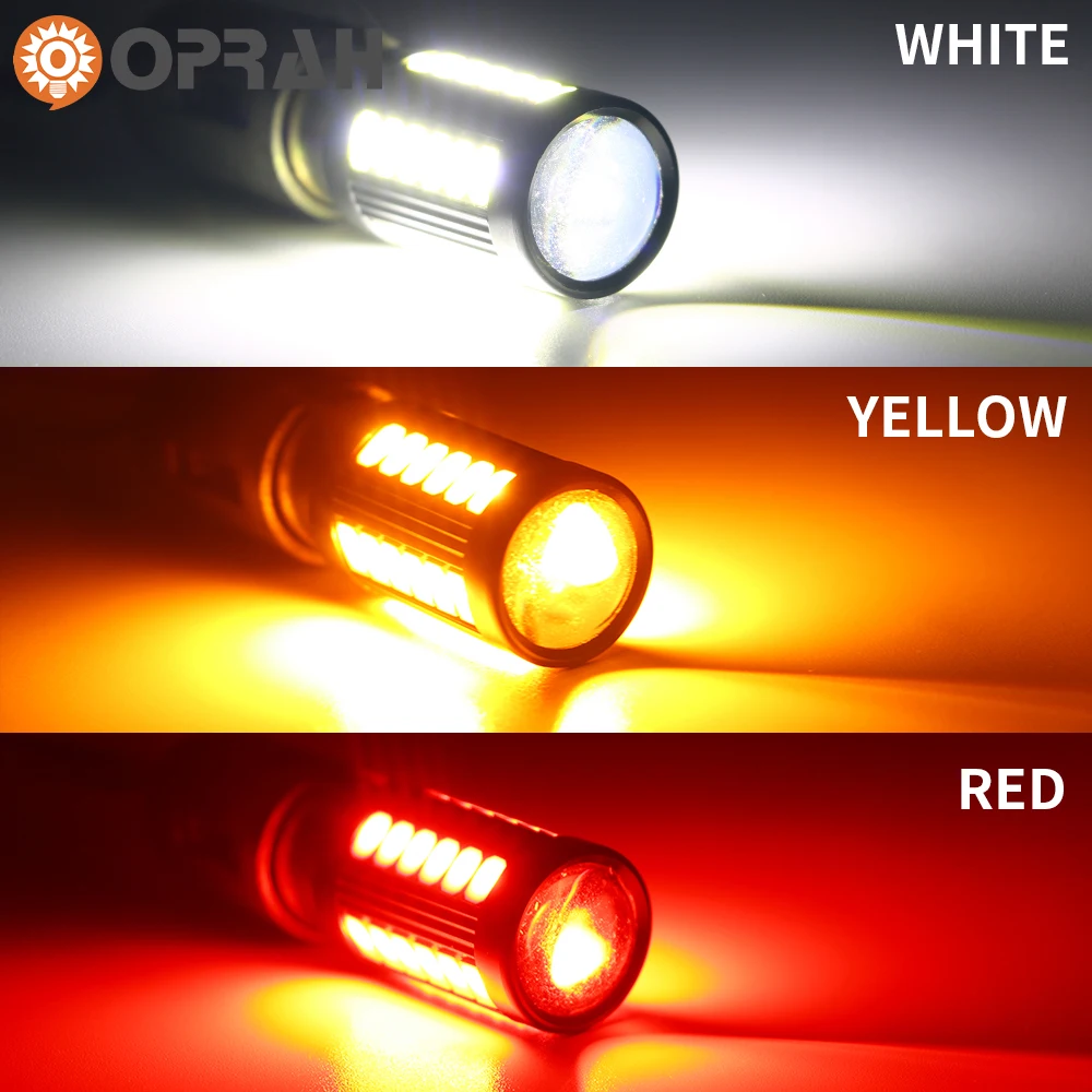 10 шт. 12 В 24 1156 BAU15S 1157 BAY15D светодиодные фонари T20 7440 7443 Canbus 33*5630SMD для автомобиля