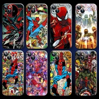 avengers spider man marvel comics phone case for iphone 11 12 13 pro max 6 6s 7 8 plus x xs xr mini se 2020 soft silicone cover