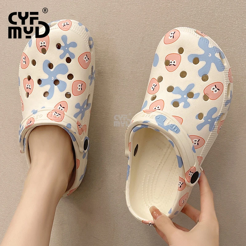 Women's Slippers for Home Animal Print Cute Summer Shoes Non-slip Cartoon Designer Slides Comfortable Soft Girls Slipper Outdoor