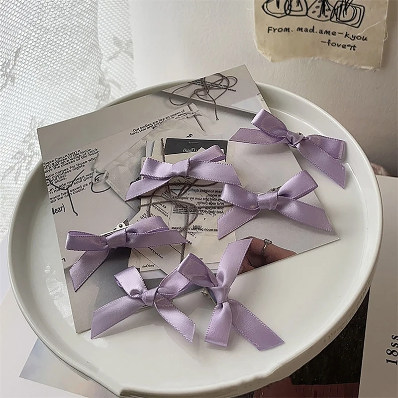 Заколки для волос с маленьким бантом девочек милые зажимы челки мини-банты