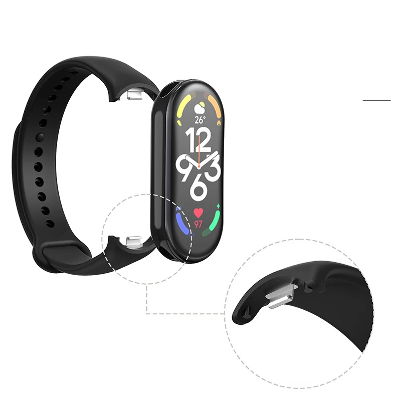 Silicone strap for Xiaomi smart Band 8 NFC bracelet Replacement wristband Miband8 correa mi band 8 Sport Watchband Accessories
