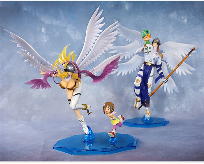 

Экшн-фигурка Digimon Adventure Garurumon Wizarmon Angemon Angewomon Yagami Taich Yagami Hikari из ПВХ, игрушки, подарок для детей, 25 см, 1/8